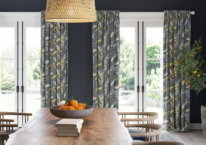 Josie, Petrol - Made to Measure Curtains - Image 3